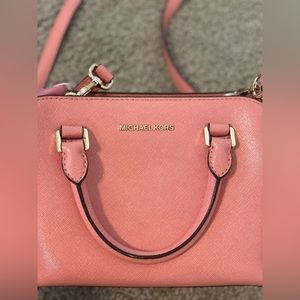 Michael Kors Coral Satchel Purse w/ Attachable Shoulder Strap